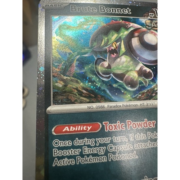 123/182 pokemon card Pokemon Card‎ Brute Bonnet 123/182 2 FART SWIRLS DOUBLE 🌀 Cosmos Holo Near  mint